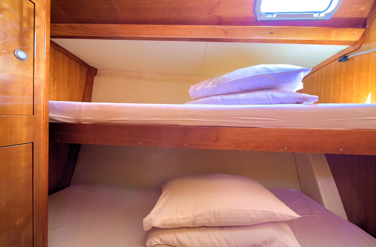 Cabine à bannettes superposées (variante 4 cabines)